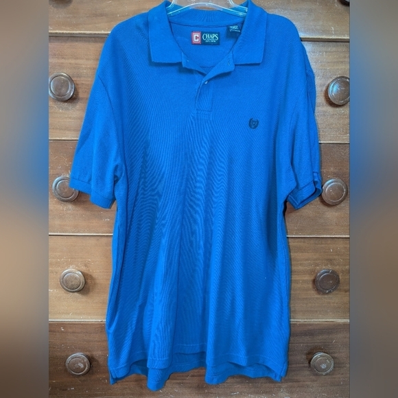 Chaps Vibrant Blue Polo Golf Shirt XL - Picture 2 of 8